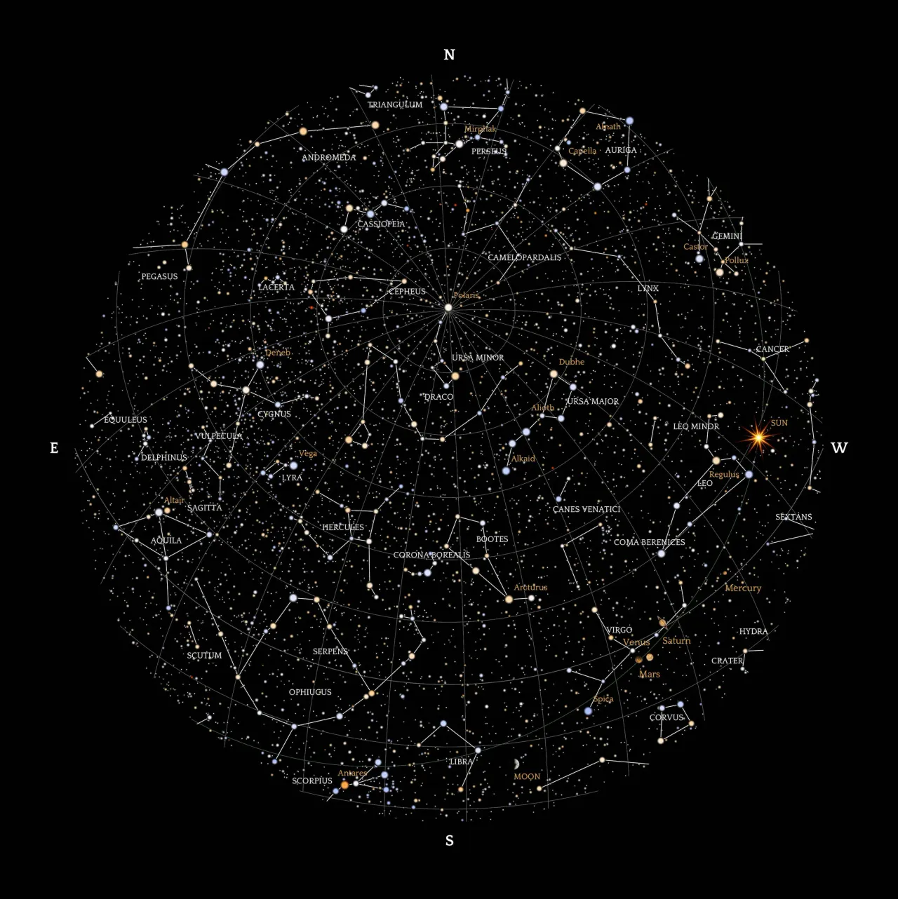 Un mapa estelar personalizado, visto desde cualquier lugar de la Tierra, tal como se veía en ese  precio instante, ya sea en el pasado, presente o futuro. Un regalo mágico, único e irrepetible.
